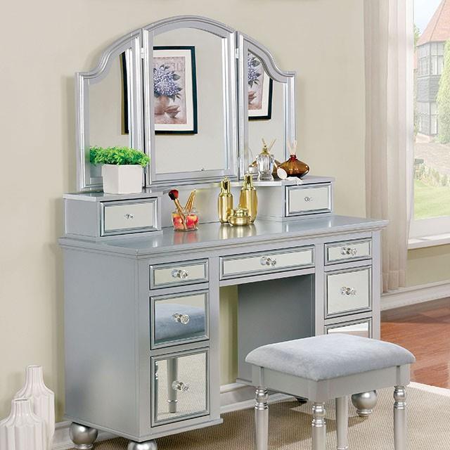 Furniture of America Tracy Vanity Set CM-DK6162SV IMAGE 2