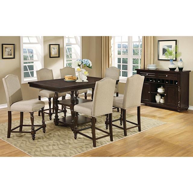 Furniture of America Hurdsfield Counter Height Dining Table CM3133PT IMAGE 1