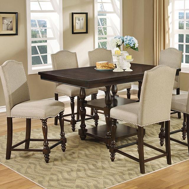 Furniture of America Hurdsfield Counter Height Dining Table CM3133PT IMAGE 5