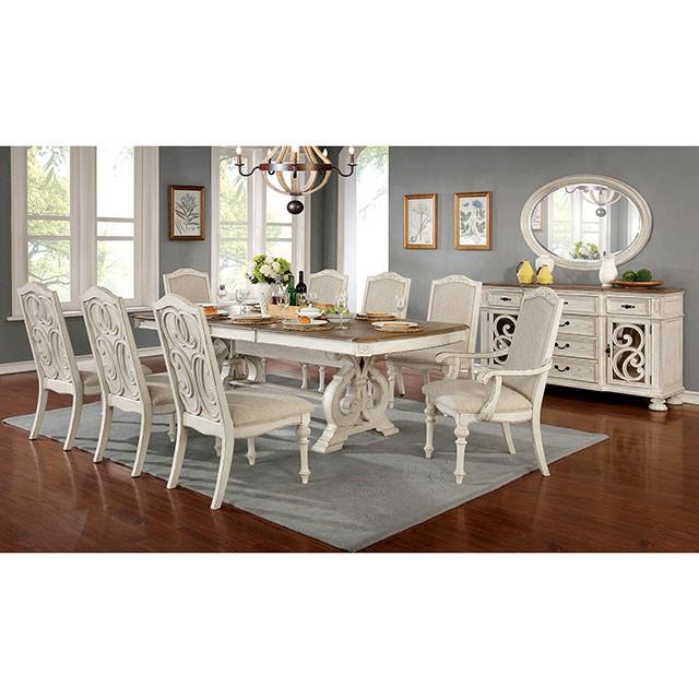 Furniture of America Arcadia Dining Table CM3150WH-T-TABLE IMAGE 2