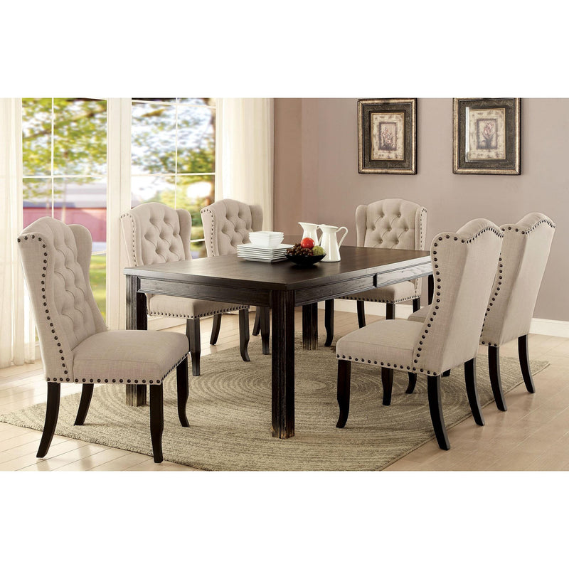 Furniture of America Sania Dining Table CM3324BK-T-VN IMAGE 2