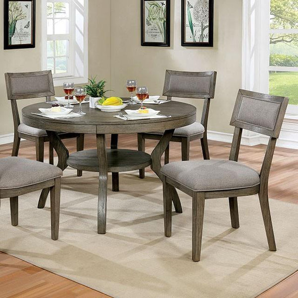 Furniture of America Round Leeds Dining Table CM3387RT IMAGE 1