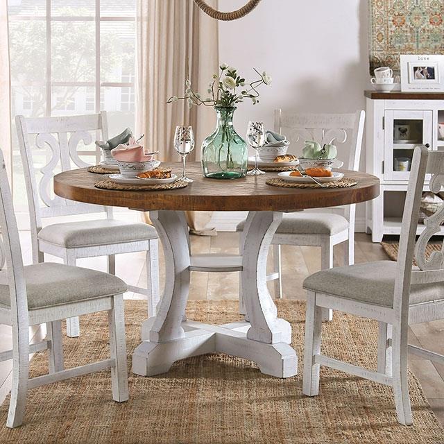 Furniture of America Round Auletta Dining Table CM3417RT IMAGE 1