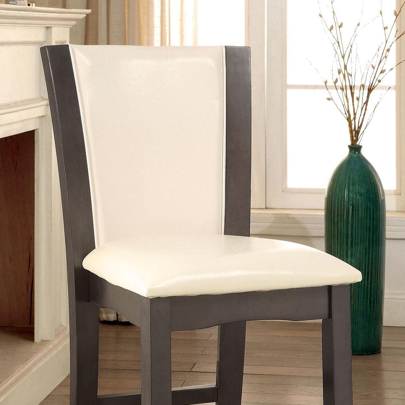 Furniture of America Manhattan Counter Height Dining Chair CM3710GY-PC-2PK IMAGE 3