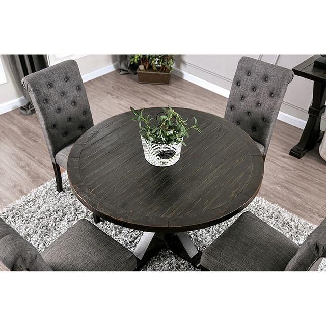 Furniture of America Round Alfred Dining Table CM3735RT IMAGE 2