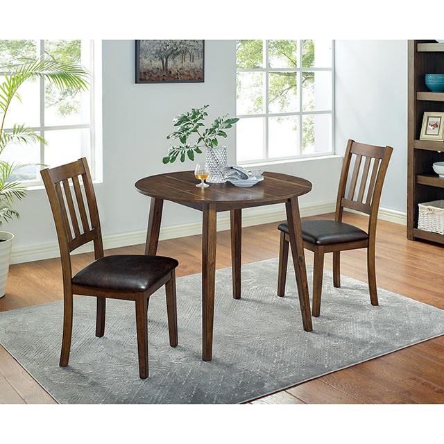 Furniture of America Round Blackwood Dining Table CM3771RT-3PK IMAGE 2