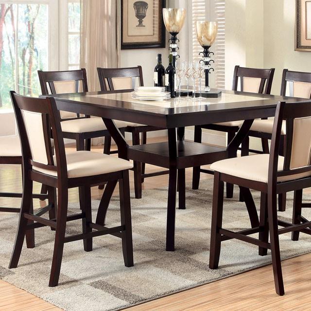 Furniture of America Square Brent Counter Height Dining Table CM3984PT IMAGE 3