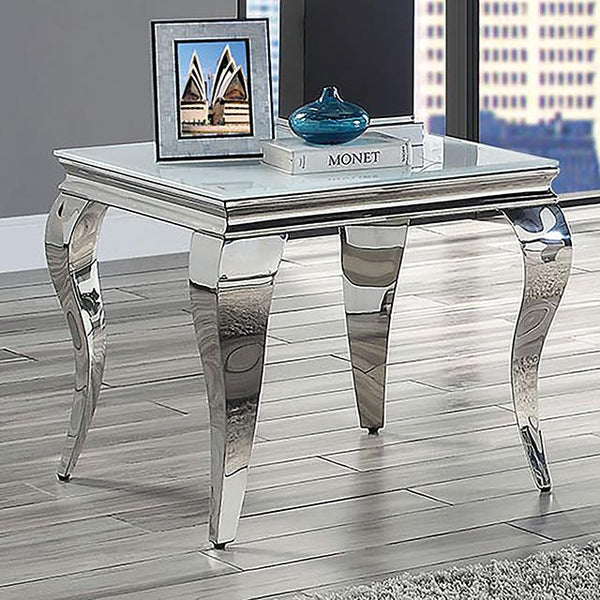 Furniture of America Wetzikon End Table CM4903WH-E-TABLE IMAGE 1