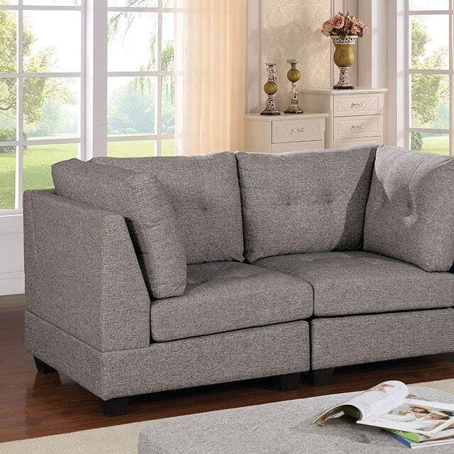 Furniture of America Pencoed Stationary Fabric Loveseat CM6957LG-LV-PK IMAGE 2
