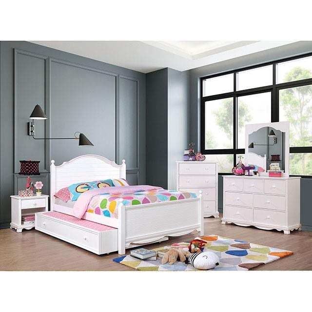 Furniture of America Dani Twin Poster Bed CM7159WH-T-BED-VN IMAGE 2