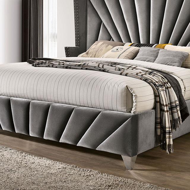 Furniture of America Carissa California King Upholstered Platform Bed CM7164CK-BED IMAGE 3