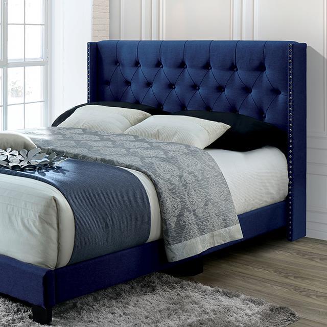 Furniture of America Jenelle Twin Upholstered Platform Bed CM7216NV-T IMAGE 1