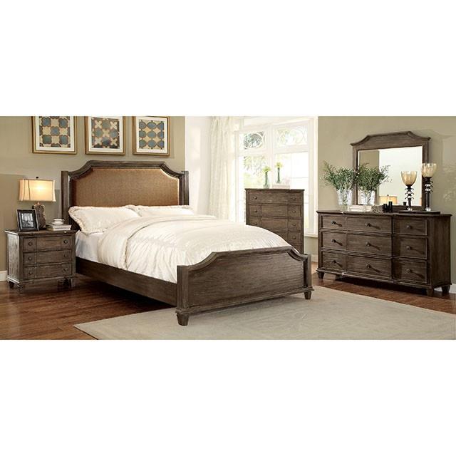 Furniture of America Halliday King Upholstered Panel Bed CM7281EK-BED IMAGE 2