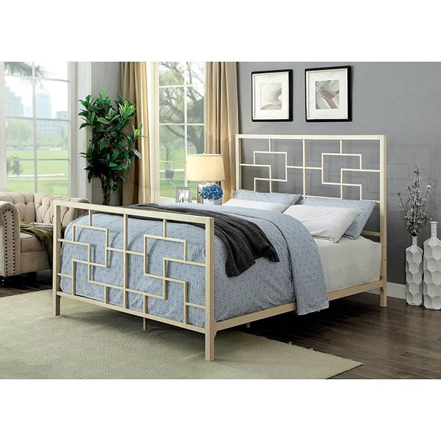 Furniture of America Lala King Metal Bed CM7425WH-EK IMAGE 1