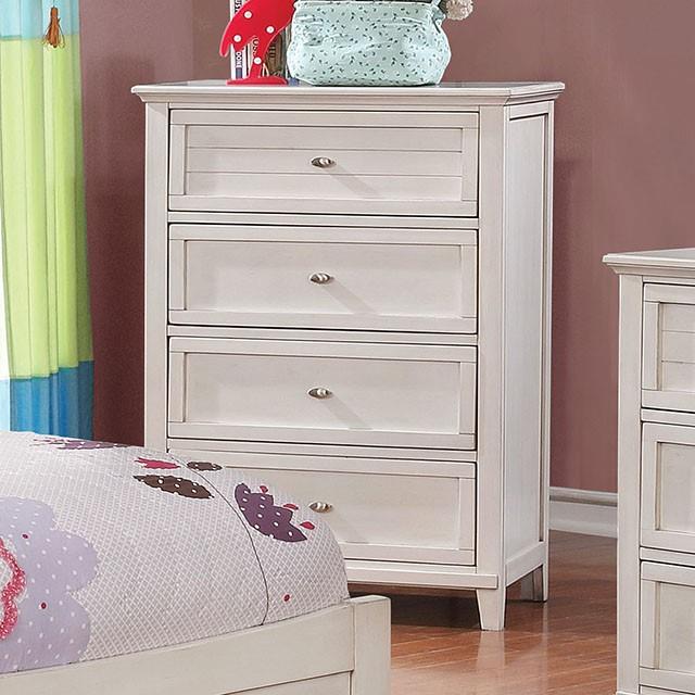 Furniture of America Brogan 4-Drawer Chest CM7517WH-C IMAGE 1