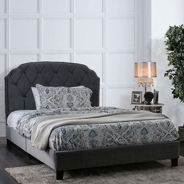 Furniture of America Osnabrock King Upholstered Platform Bed CM7546EK IMAGE 1