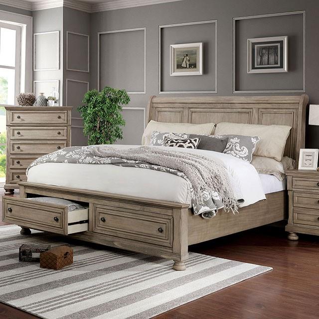 Furniture of America Wells Queen Panel Bed with Storage CM7568Q-BED IMAGE 1