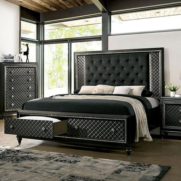 Furniture of America Demetria Queen Panel Bed with Storage CM7584DR-Q-BED IMAGE 1