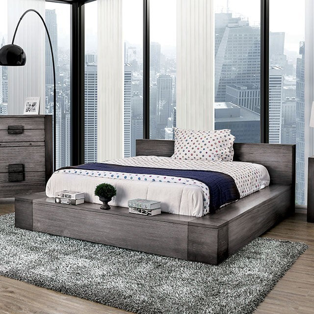 Furniture of America Janeiro Queen Platform Bed CM7628GY-Q-BED IMAGE 1