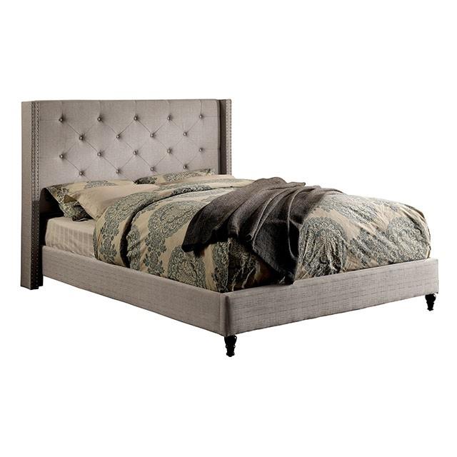 Furniture of America Anabelle King Upholstered Platform Bed CM7677GY-EK-BED-VN IMAGE 4