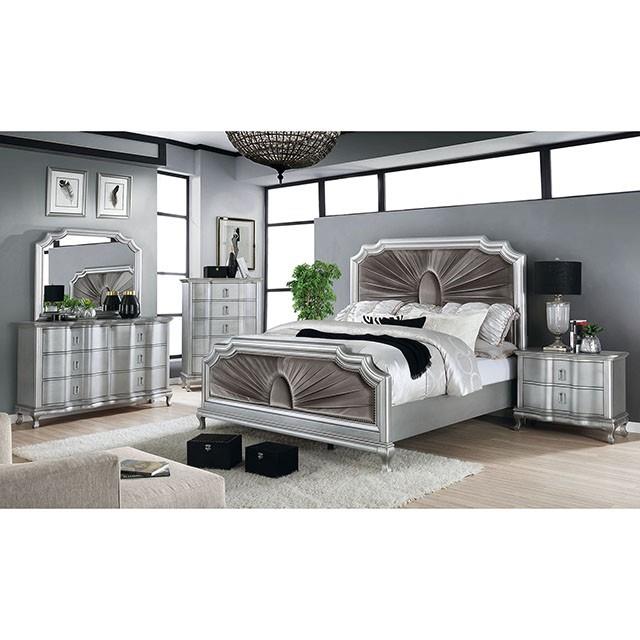 Furniture of America Aalok California King Upholstered Panel Bed CM7864CK-BED IMAGE 2