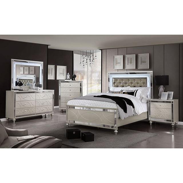 Furniture of America Manar King Upholstered Panel Bed CM7891EK-BED IMAGE 2