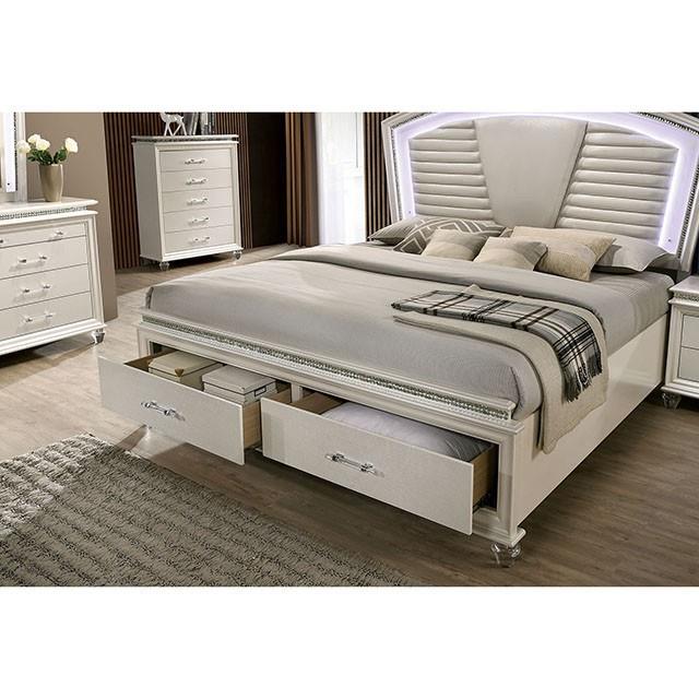 Furniture of America Maddie California King Upholstered Panel Bed with Storage CM7899CK-BED IMAGE 3