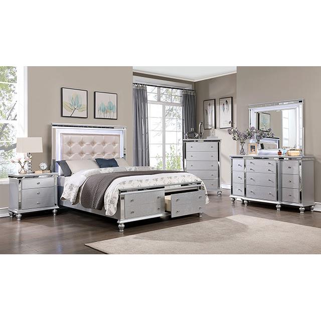 Furniture of America Bellinzona California King Upholstered Panel Bed with Storage CM7992CK-BED IMAGE 3