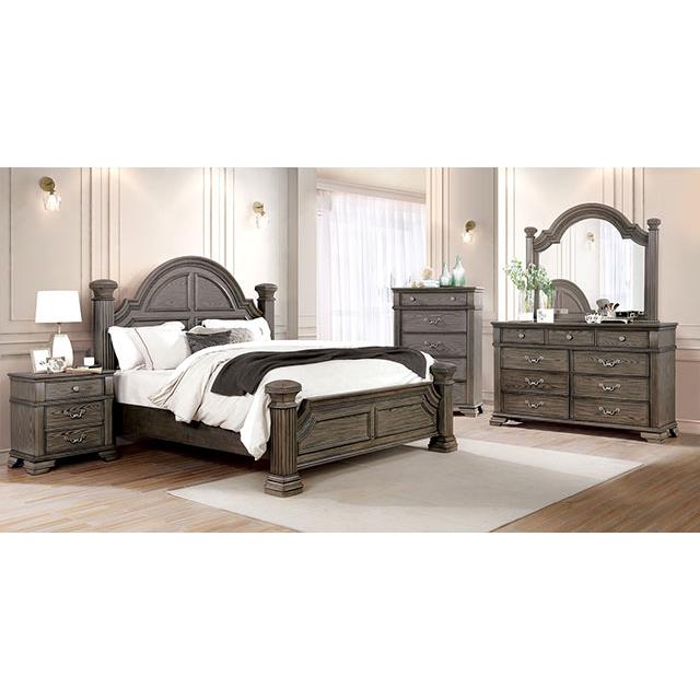 Furniture of America Pamphilos California King Poster Bed FOA7144GY-CK-BED IMAGE 2