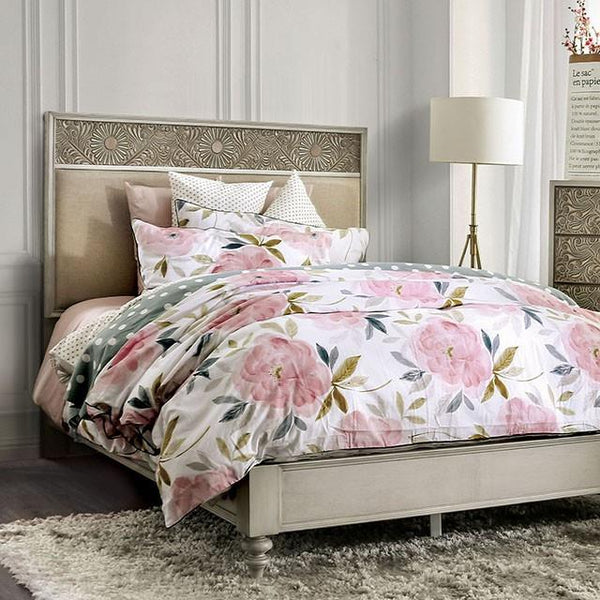 Furniture of America Jakarta California King Upholstered Panel Bed FOA7882CK-BED IMAGE 1