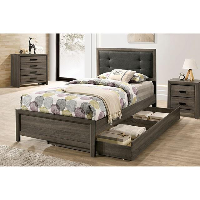 Furniture of America Roanne Twin Upholstered Panel Bed FOA7927T-BED IMAGE 3