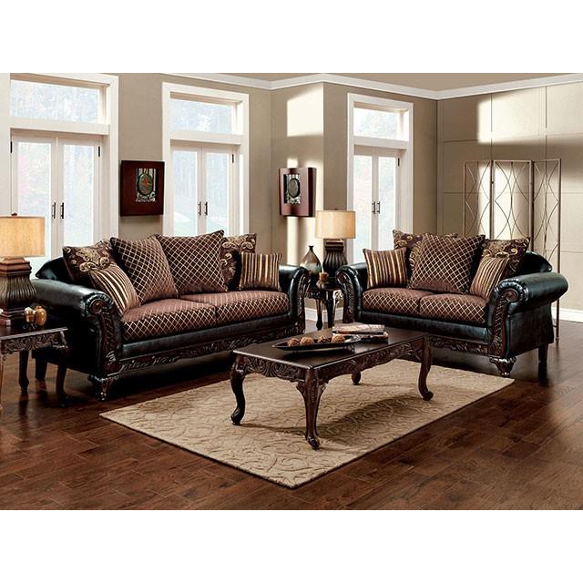 Furniture of America San Roque Stationary Loveseat SM7635N-LV IMAGE 2