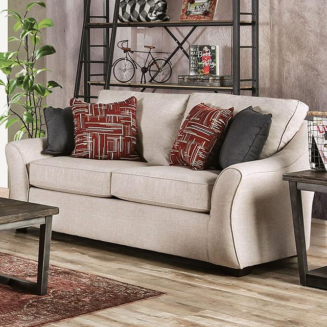 Furniture of America Jarrow Stationary Fabric Loveseat SM8003-LV IMAGE 1