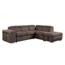 Acme Furniture Acoose LV01025 Sectional Sofa - Brown IMAGE 2
