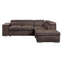 Acme Furniture Acoose LV01025 Sectional Sofa - Brown IMAGE 3