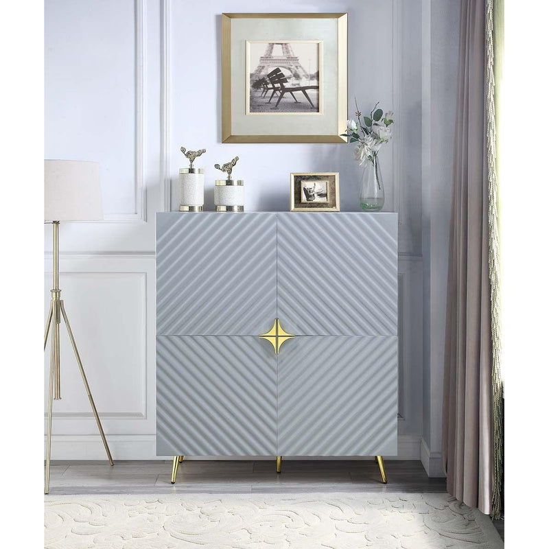Acme Furniture Gaines AC01032 Cabinet - Gray IMAGE 4