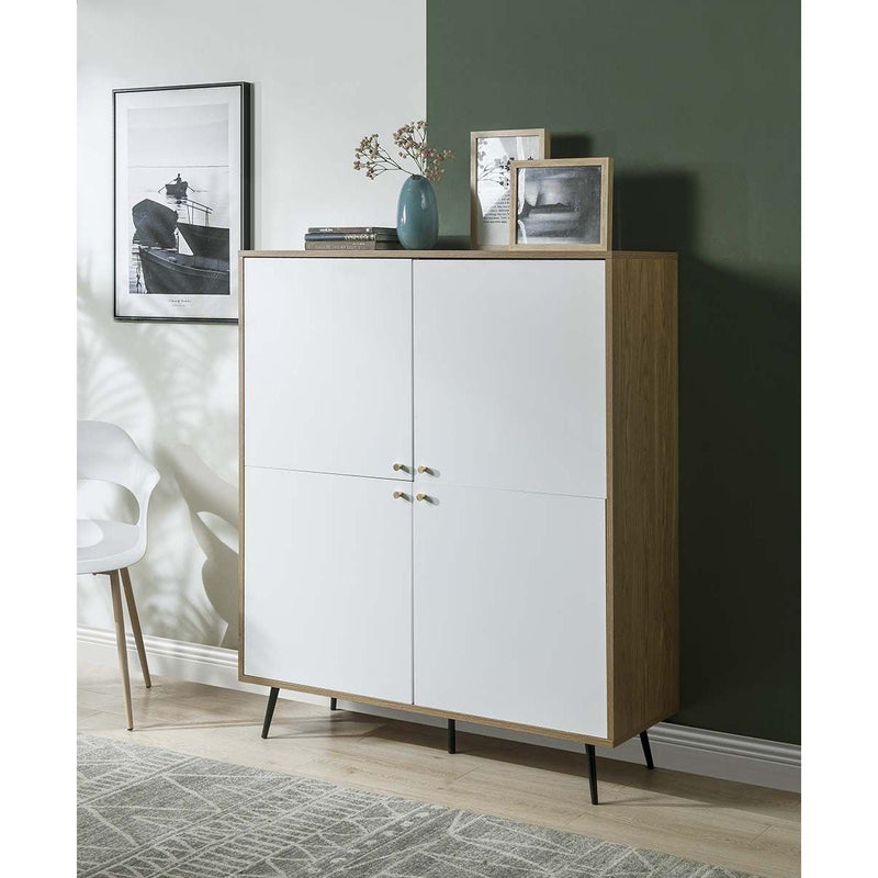 Acme Furniture Gencho AC01069 Cabinet - White and Oak IMAGE 4