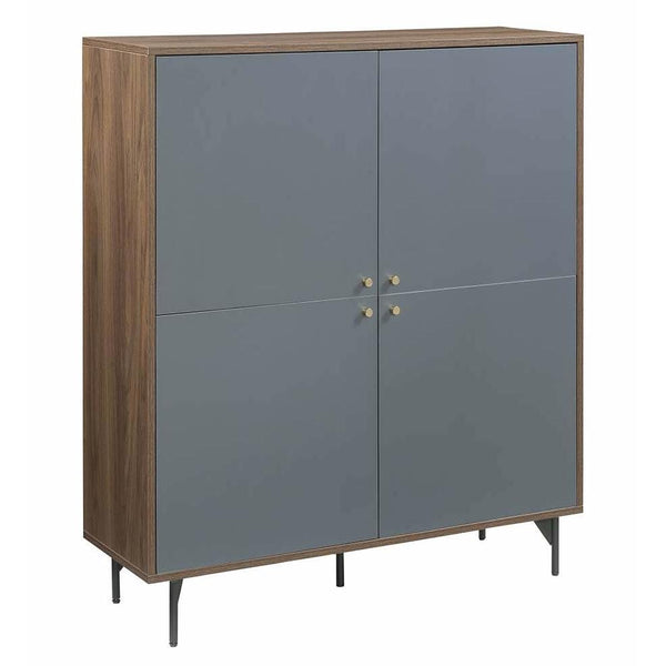 Acme Furniture Gencho AC01070 Cabinet - Gray and Walnut IMAGE 1