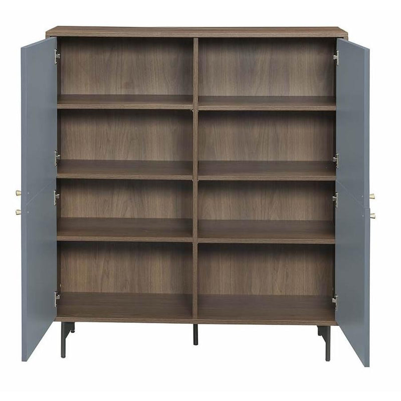 Acme Furniture Gencho AC01070 Cabinet - Gray and Walnut IMAGE 3