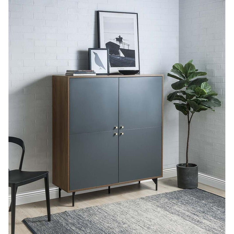 Acme Furniture Gencho AC01070 Cabinet - Gray and Walnut IMAGE 4