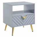 Acme Furniture Gaines LV01136 End Table - Grey IMAGE 1