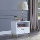 Acme Furniture Gaines LV01140 End Table - White IMAGE 1