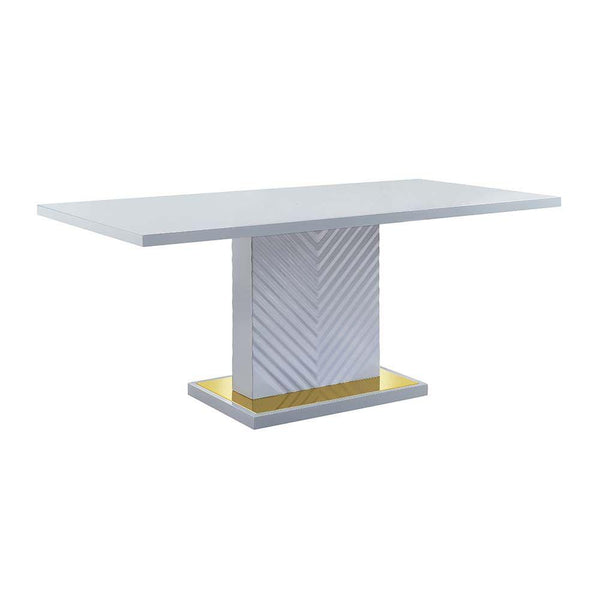 Acme Furniture Gaines Dining Table with Pedestal Base DN01258 IMAGE 1