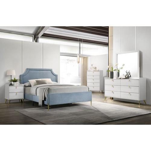 Acme Furniture Milla King Upholstered Panel Bed BD01272EK IMAGE 4