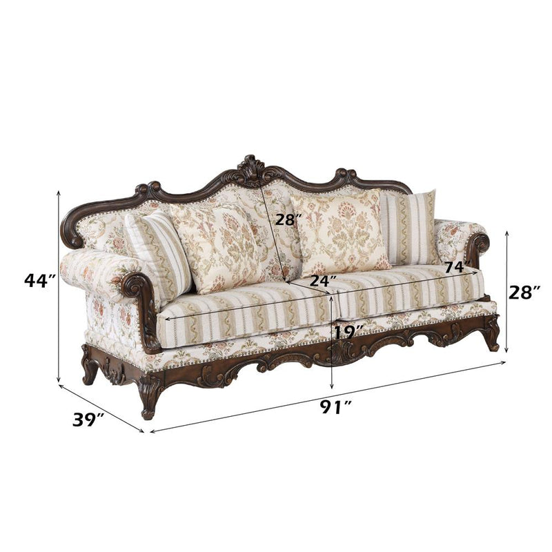 Acme Furniture Nayla LV01273 Sofa with 4 Pillows IMAGE 6