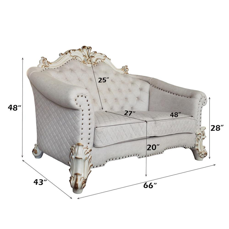 Acme Furniture Vendome II LV01330 Loveseat with 4 Pillows IMAGE 5