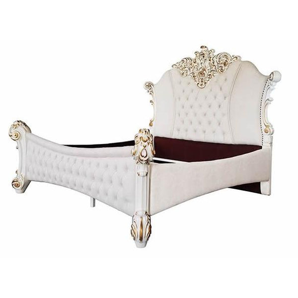 Acme Furniture Vendome King Upholstered Poster Bed BD01335EK IMAGE 1