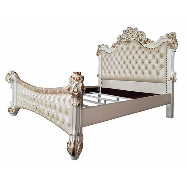 Acme Furniture Vendome King Upholstered Poster Bed BD01338EK IMAGE 1