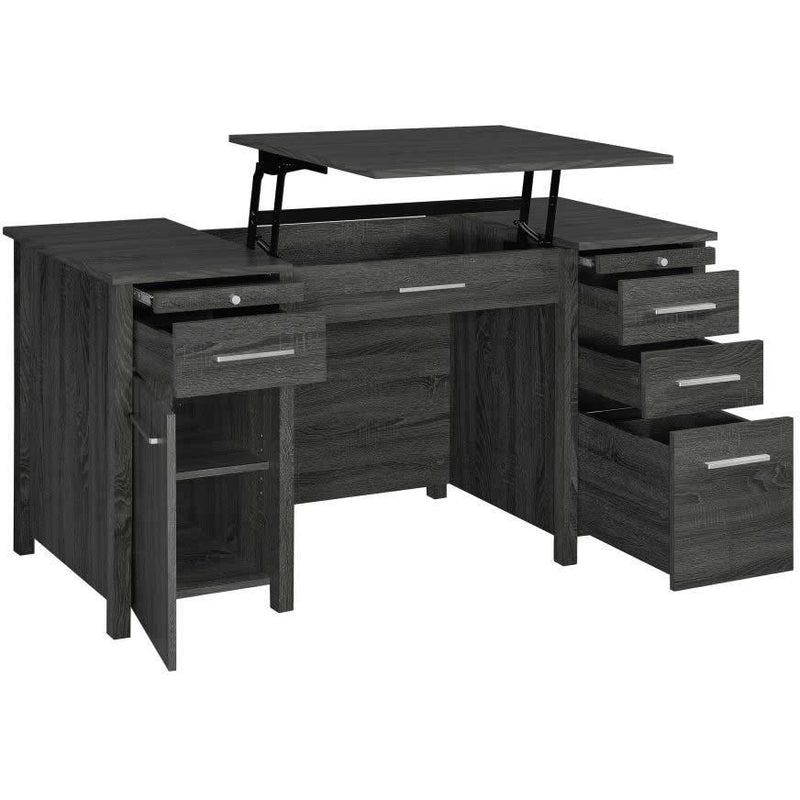 Coaster Furniture Dylan 801576 Lift Top Office Desk - Weathered Grey IMAGE 2