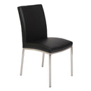  Furnishings' Mate Sid DC 066 Dining Chair - Black/Brushed Stainless Steel IMAGE 1